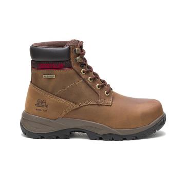 Botas Impermeáveis Caterpillar Dryverse 6" Waterproof Steel Biqueira Feminino Cafes | CAT451-PT